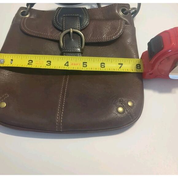 Fossil Brown Leather Crossbody Purse - Picture 9 of 11